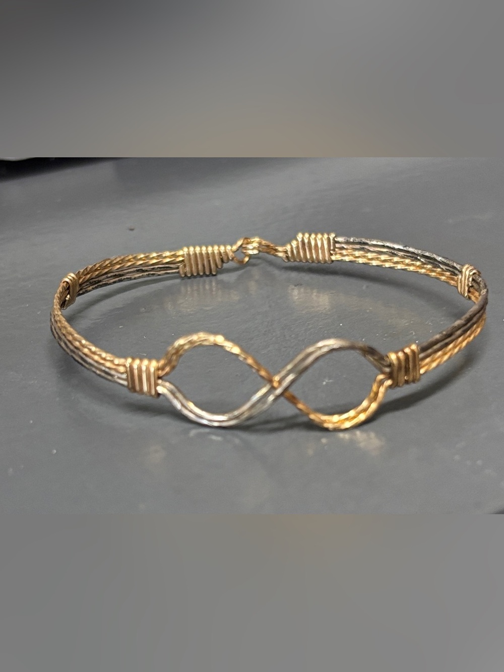 Ronaldo Gold & Silver Infinity Wire Bracelet